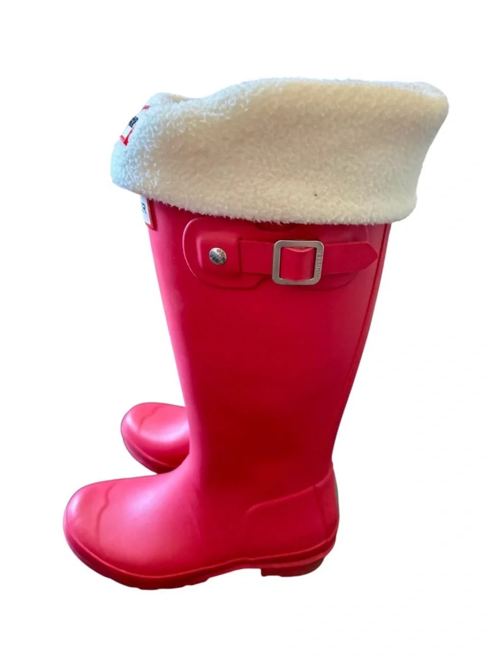 Authentic Hunter Wellington designer tall rubber rain boots Sz 2 little girls